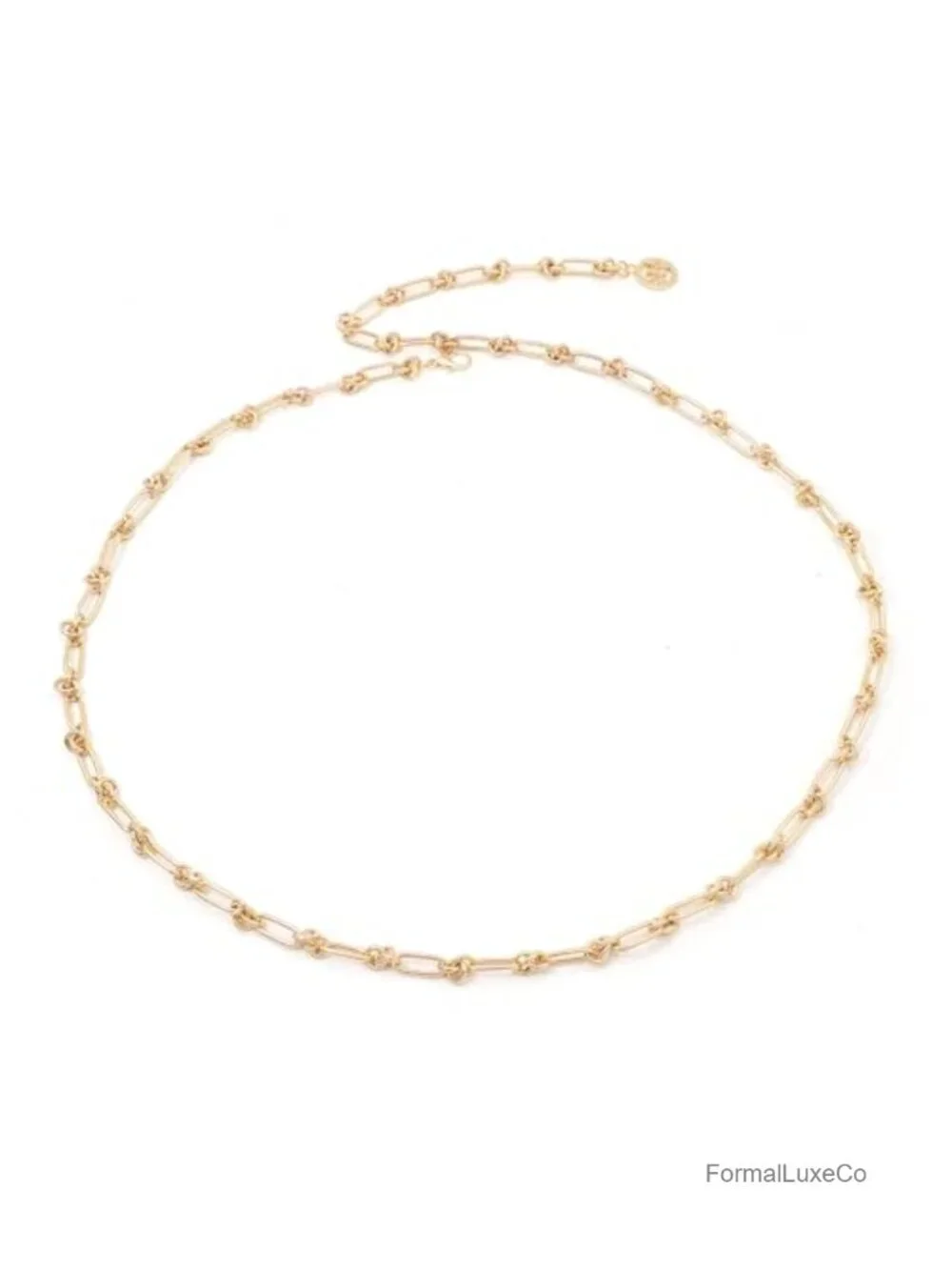 Women's Metal Waist Chain Adjustable Gold Plated Belt for Dresses Jeans